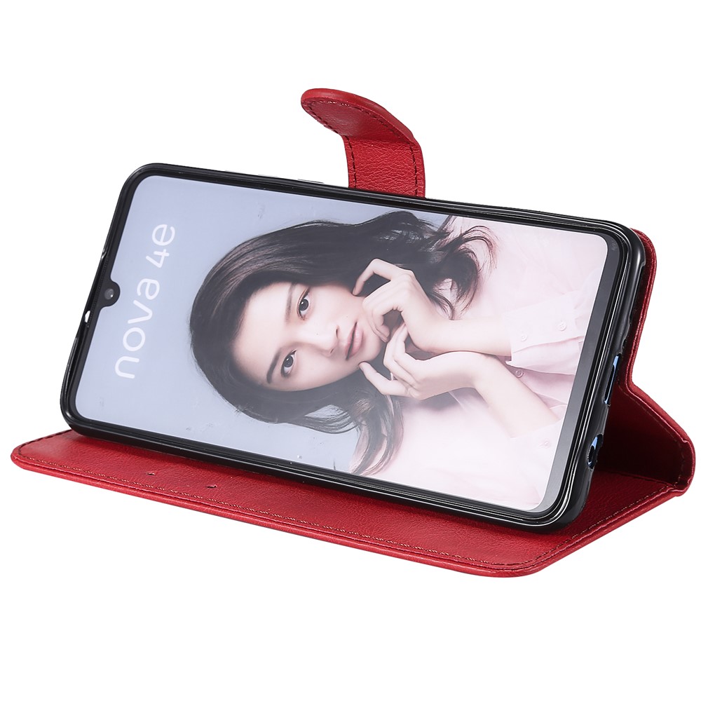 Magnetic Detachable 2-in-1 Wallet Leather Stand Casing for Huawei P30 Lite / nova 4e - Red-10