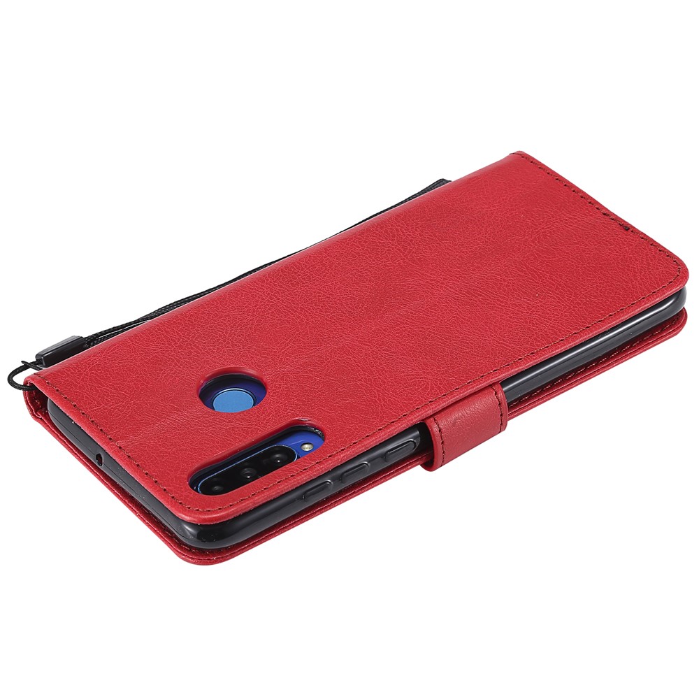 Embalagem Destacável Magnética Do Suporte Do Couro Da Carteira 2 In-1 Para O Huawei P30 Lite / nova 4e - Vermelho-12