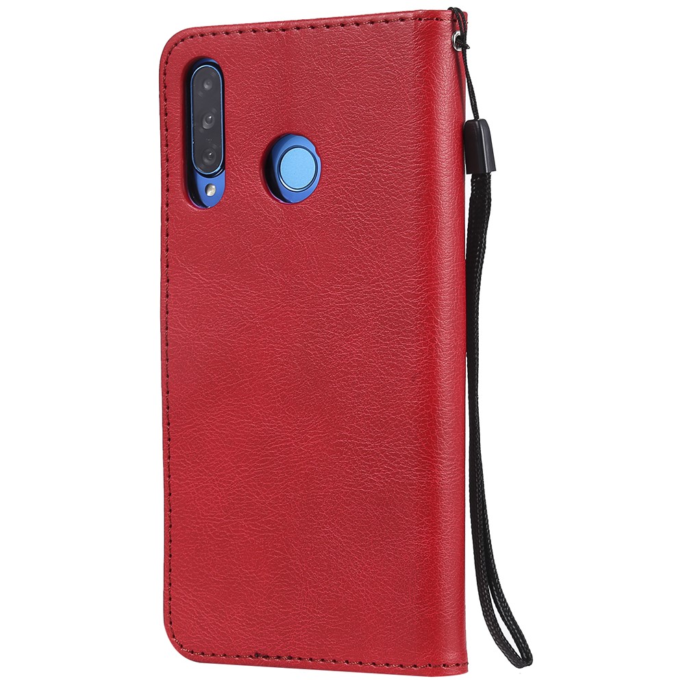 Embalagem Destacável Magnética Do Suporte Do Couro Da Carteira 2 In-1 Para O Huawei P30 Lite / nova 4e - Vermelho-3