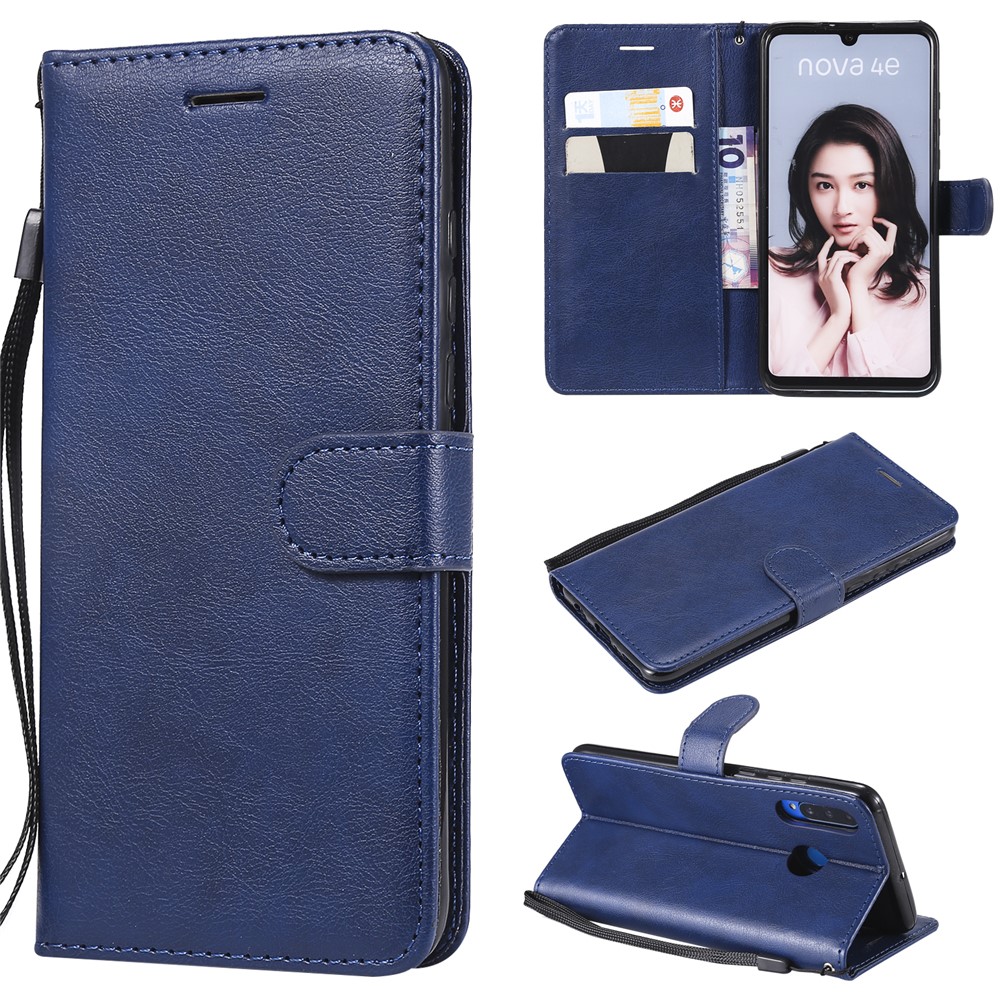 Embalagem Destacável Magnética Do Suporte Do Couro Da Carteira 2 In-1 Para O Huawei P30 Lite / nova 4e - Azul-1