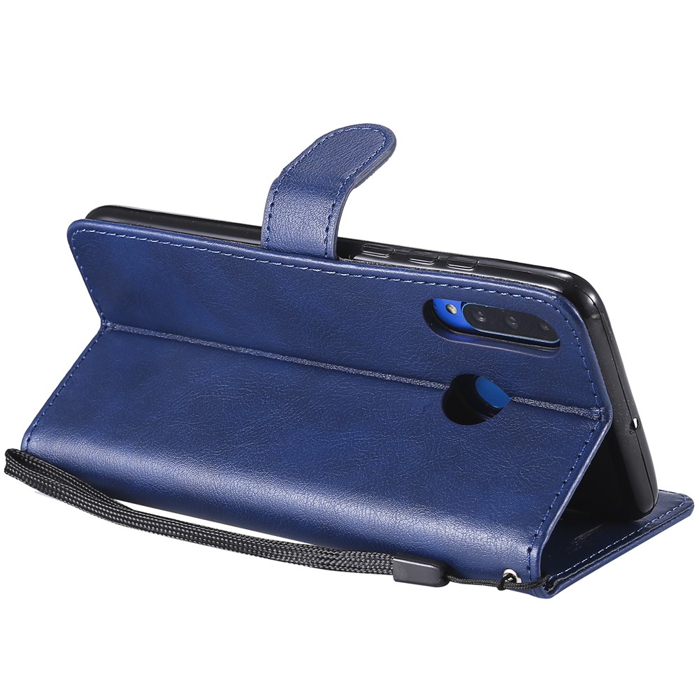 Embalagem Destacável Magnética Do Suporte Do Couro Da Carteira 2 In-1 Para O Huawei P30 Lite / nova 4e - Azul-7