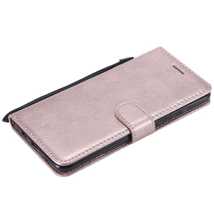 Embalagem Destacável Magnética Do Suporte Do Couro Da Carteira 2 In-1 Para O Huawei P30 Lite / nova 4e - Rosa Ouro-2