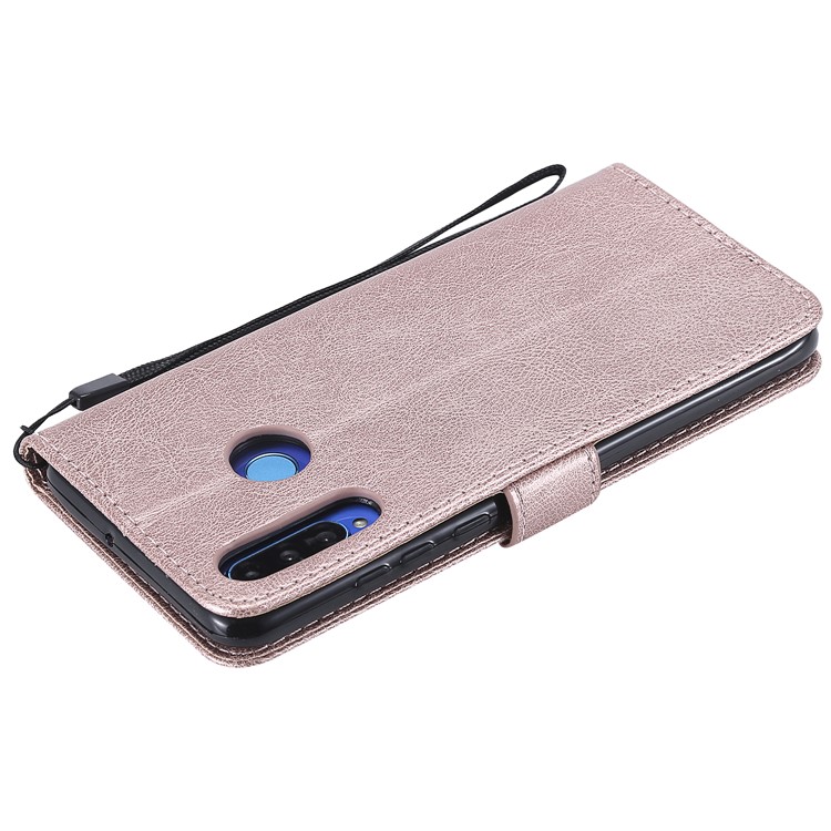 Embalagem Destacável Magnética Do Suporte Do Couro Da Carteira 2 In-1 Para O Huawei P30 Lite / nova 4e - Rosa Ouro-3
