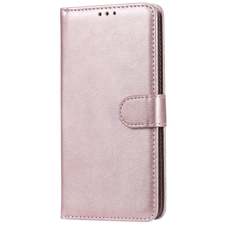Embalagem Destacável Magnética Do Suporte Do Couro Da Carteira 2 In-1 Para O Huawei P30 Lite / nova 4e - Rosa Ouro-4