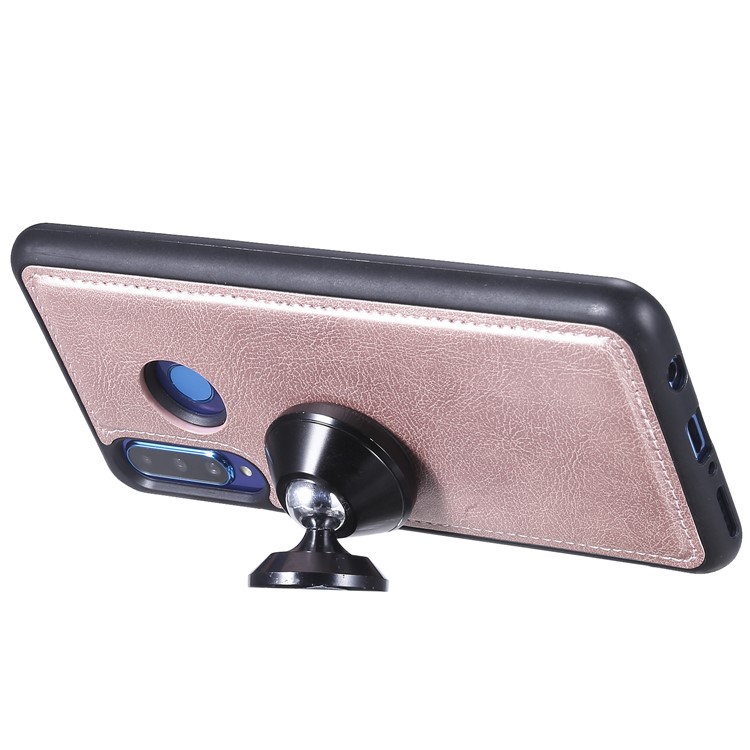 Embalagem Destacável Magnética Do Suporte Do Couro Da Carteira 2 In-1 Para O Huawei P30 Lite / nova 4e - Rosa Ouro-6
