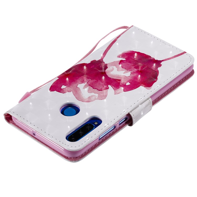 Light Spot Decor Patterned Leather Wallet Case for Huawei P30 Lite / nova 4e - Vivid Flowers-13