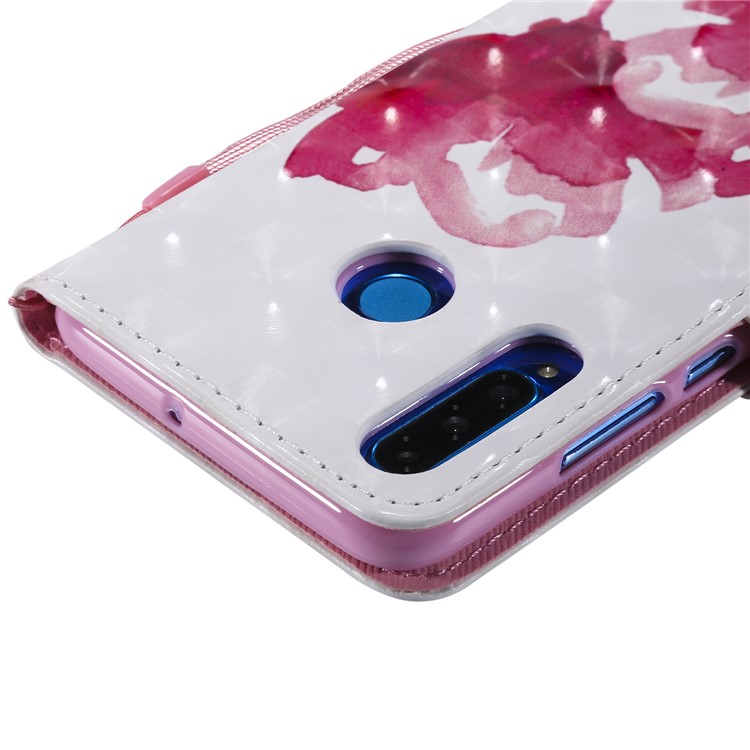 Light Spot Decor Patterned Leather Wallet Case for Huawei P30 Lite / nova 4e - Vivid Flowers-14