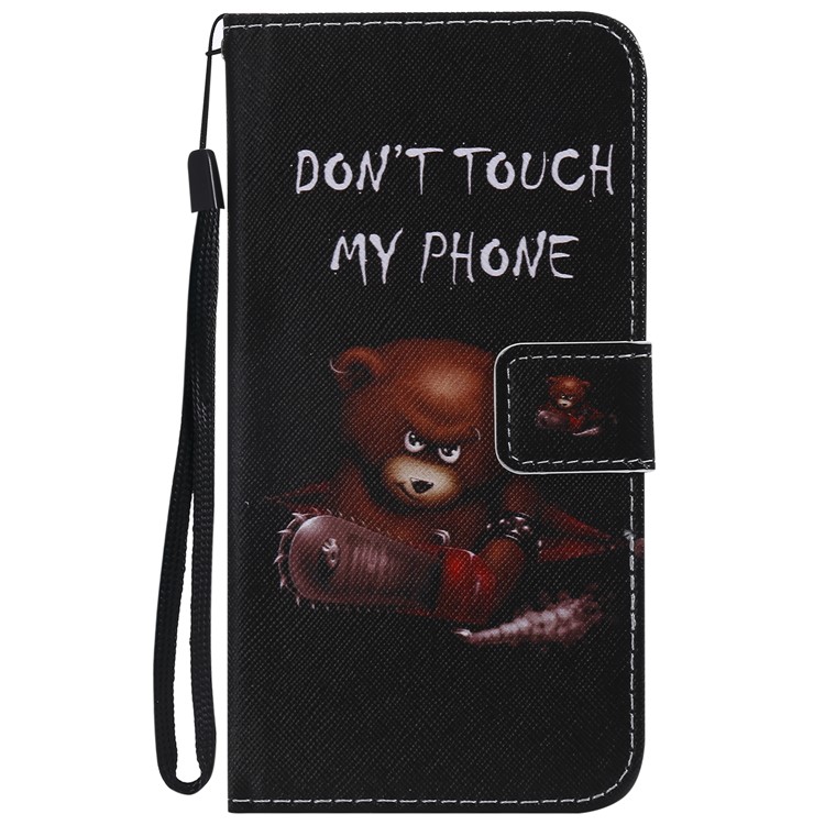 Pattern Printing Wallet Stand Leather Phone Case for Huawei Honor 8A/Y6 (2019) - Bear-2