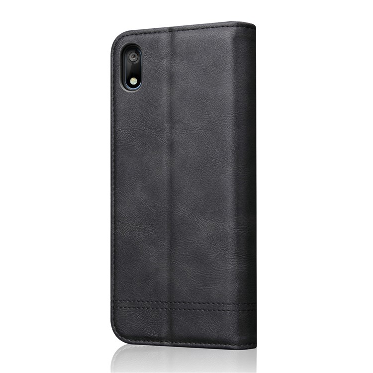 Auto-absorbed Crazy Horse Vintage Leather Stand Case for Huawei Honor 8S / Y5 (2019) - Black-2