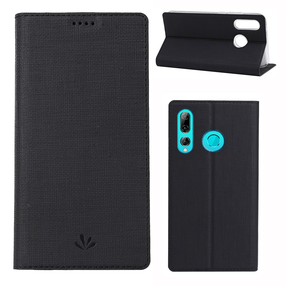 VILI DMX Cross Texture Leather Stand Case for Huawei P Smart Plus 2019/Enjoy 9s/nova 4 Lite/Honor 20i/Honor 10i/Honor 20 Lite - Black-1