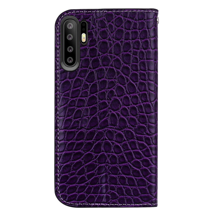 Glittery Sequins PU Leather Case Auto-absorbed Phone Cover for Huawei P30 Pro - Purple-5