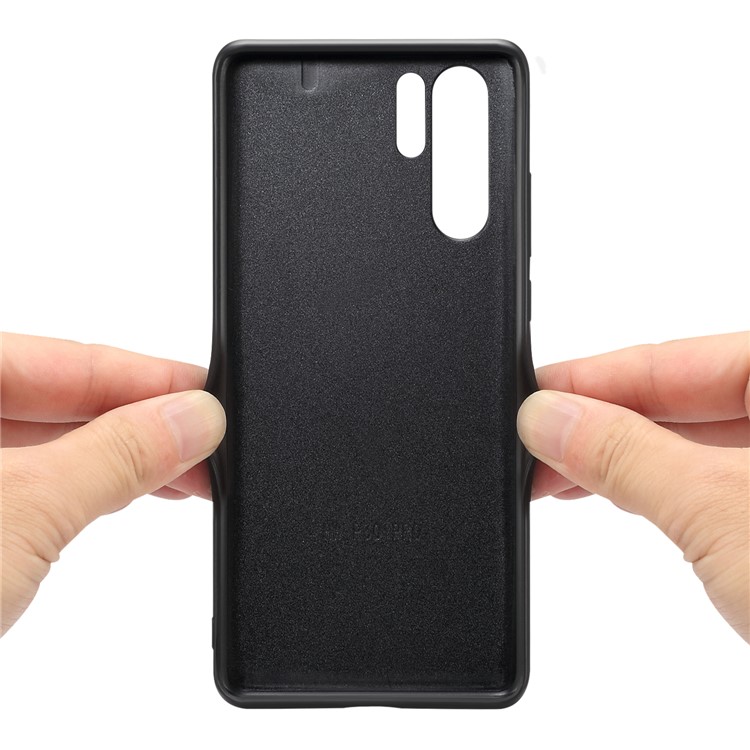 Dual Card Slot PU Leather Coated TPU Mobile Phone Cover Case for Huawei P30 Pro - Grey-6