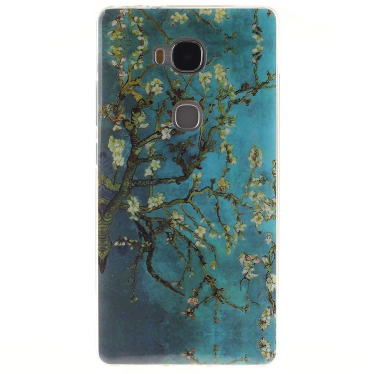 IMD TPU Skin Cover for Huawei Honor Play 5X/Honor 5X - Wintersweet Flowers-1