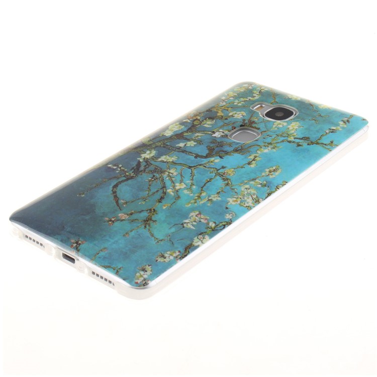 IMD TPU Skin Cover for Huawei Honor Play 5X/Honor 5X - Wintersweet Flowers-3