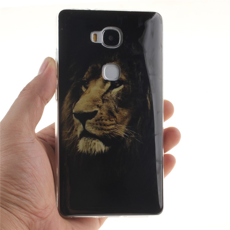 Gel TPU IMD Phone Cover for Huawei Honor Play 5X/Honor 5X - Lion-5