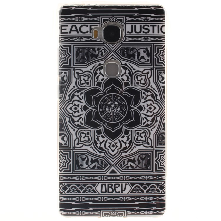 Glossy IMD TPU Protective Case for Huawei Honor Play 5X/Honor 5X - Yen Pattern-1