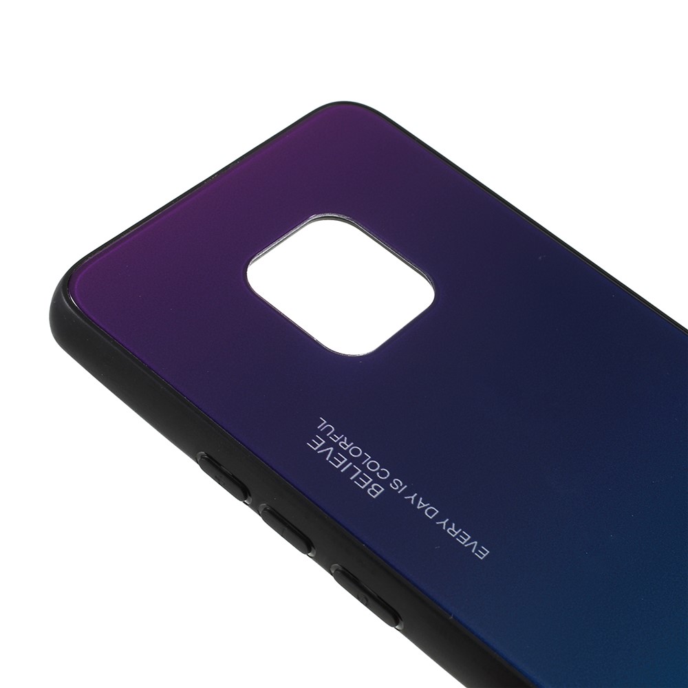 Für Huawei Mate 20 Pro -gradientenfarbe Glas + PC + TPU Hybrid -hülle - Violett / Blau-3