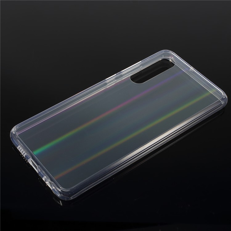Aurora Series Acrylic + TPU Frame Bling Transparent Phone Back Case for Huawei P30-1