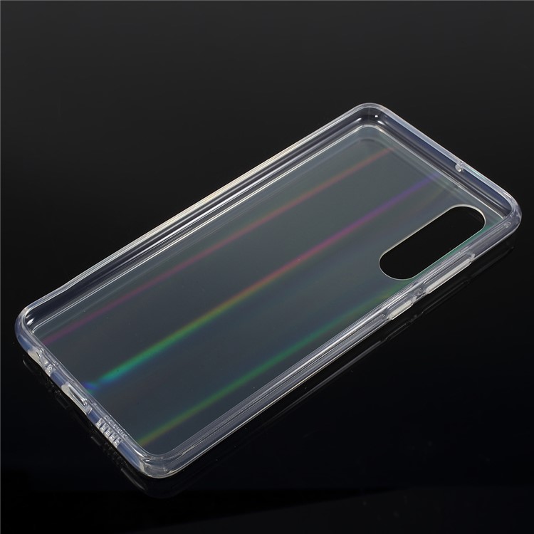Aurora Series Acrylic + TPU Frame Bling Transparent Phone Back Case for Huawei P30-2