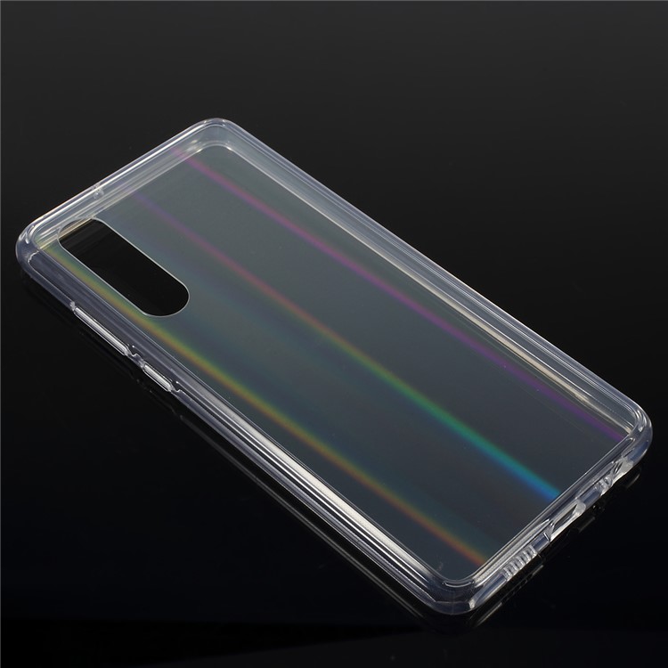Aurora Series Acrylic + TPU Frame Bling Transparent Phone Back Case for Huawei P30-3