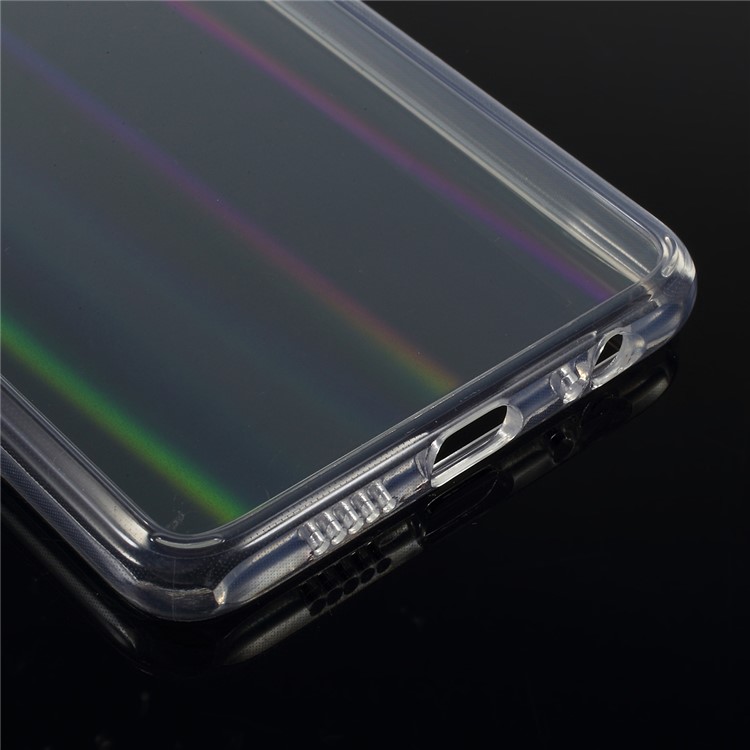 Aurora Series Acrylic + TPU Frame Bling Transparent Phone Back Case for Huawei P30-5