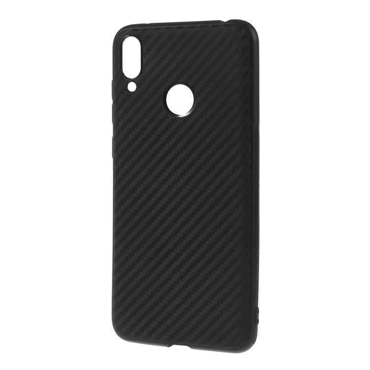Carbon Fiber Brushed TPU Mobile Phone Shell for Huawei Y7 Prime (2019) - Black-2