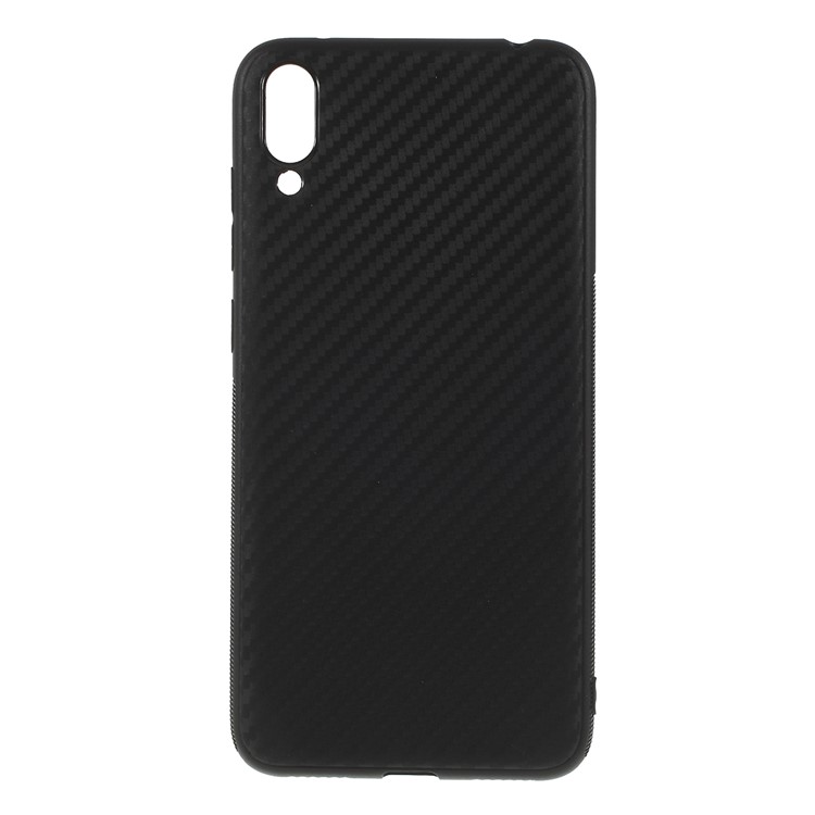 Carbon Fiber Brushed TPU Mobile Phone Shell for Huawei Enjoy 9 / Y7 Pro (2019) - Black-1