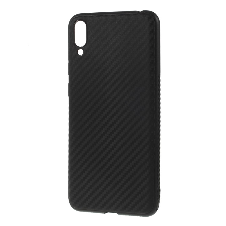 Carbon Fiber Brushed TPU Mobile Phone Shell for Huawei Enjoy 9 / Y7 Pro (2019) - Black-2