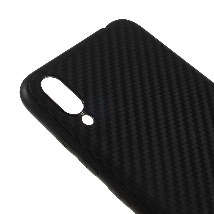 Carbon Fiber Brushed TPU Mobile Phone Shell for Huawei Enjoy 9 / Y7 Pro (2019) - Black-4