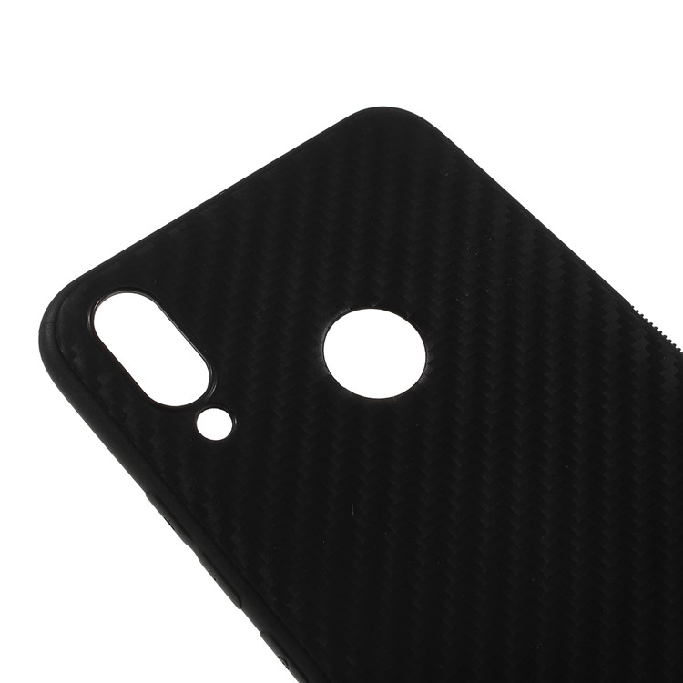 Carbon Fiber Brushed TPU Mobile Phone Shell for Huawei Y9 (2019) / Enjoy 9 Plus - Black-4