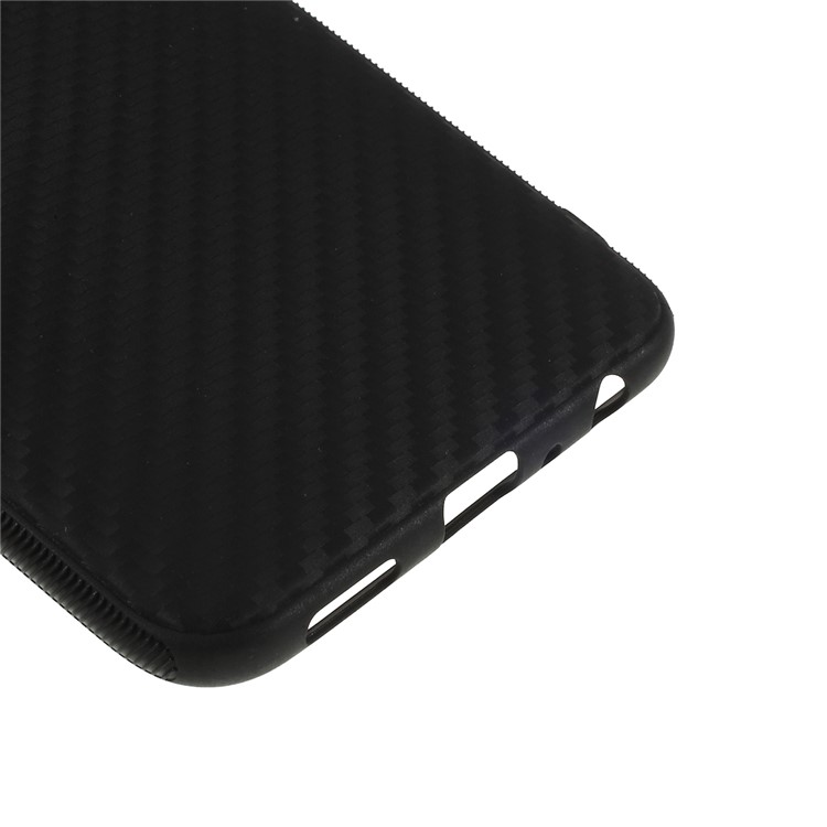 Carbon Fiber Brushed TPU Mobile Phone Shell for Huawei Y9 (2019) / Enjoy 9 Plus - Black-5