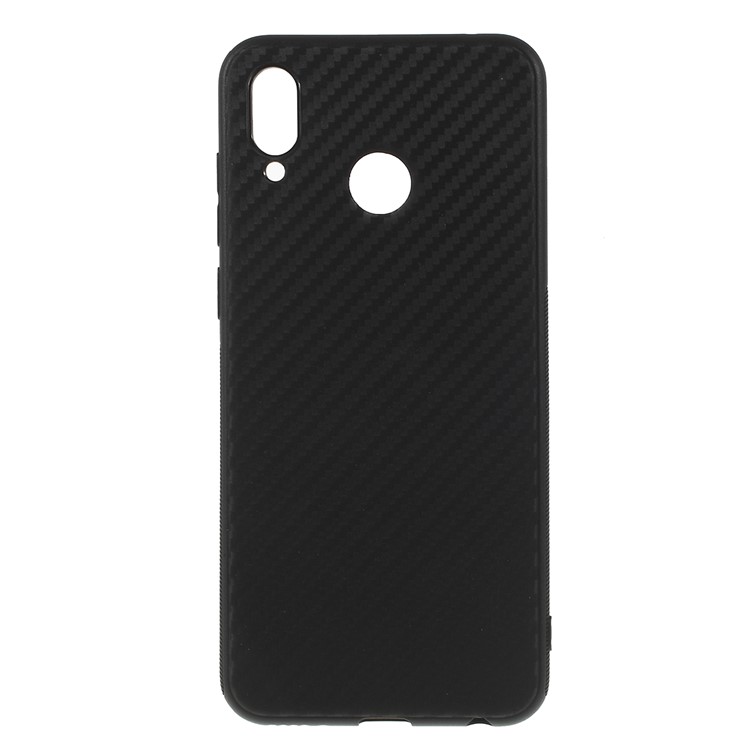 Carbon Fiber Brushed TPU Mobile Phone Case for Huawei Honor Play - Black-1