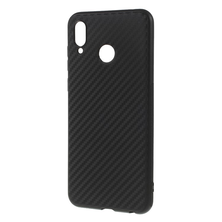 Carbon Fiber Brushed TPU Mobile Phone Case for Huawei Honor Play - Black-2