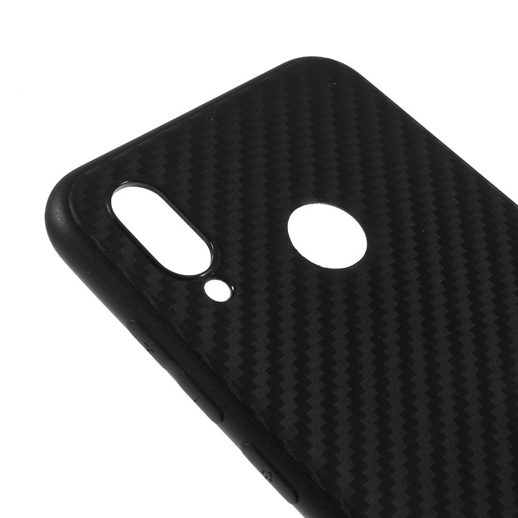 Carbon Fiber Brushed TPU Mobile Phone Case for Huawei Honor Play - Black-4