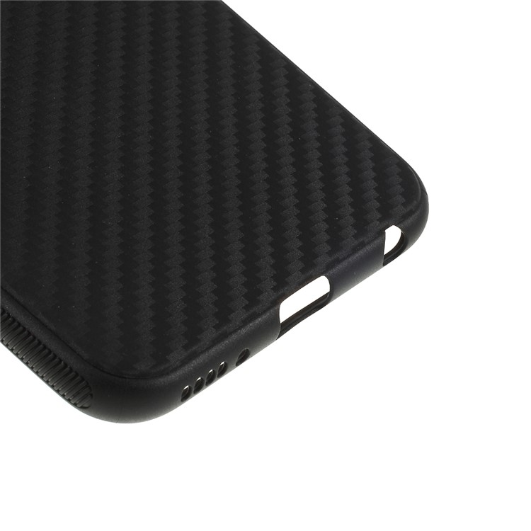 Carbon Fiber Brushed TPU Mobile Phone Case for Huawei Honor Play - Black-5