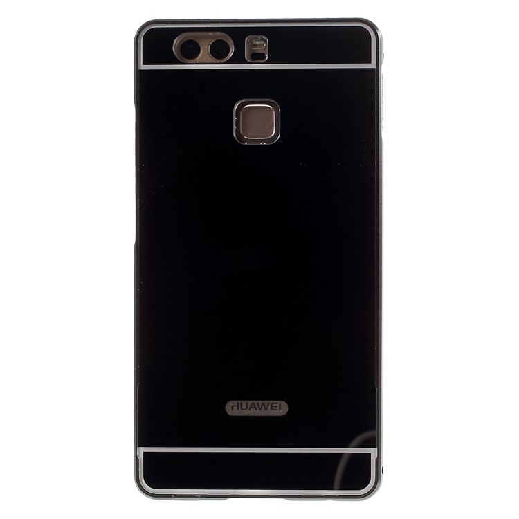 Sliding Metal Frame Plastic Case for Huawei P9 - Black-2
