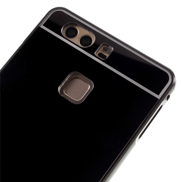Sliding Metal Frame Plastic Case for Huawei P9 - Black-5