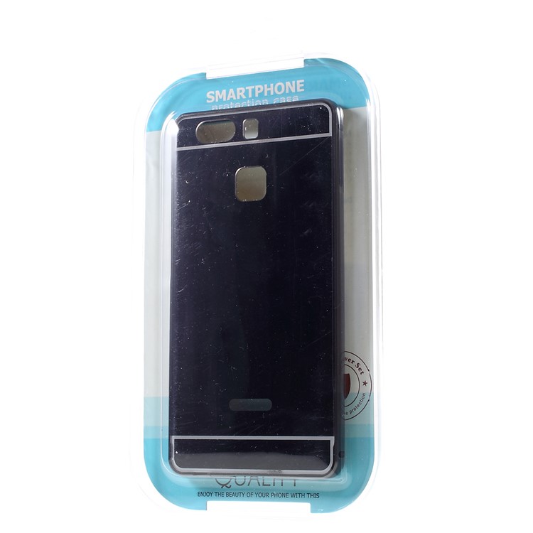 Sliding Metal Frame Plastic Case for Huawei P9 - Black-8