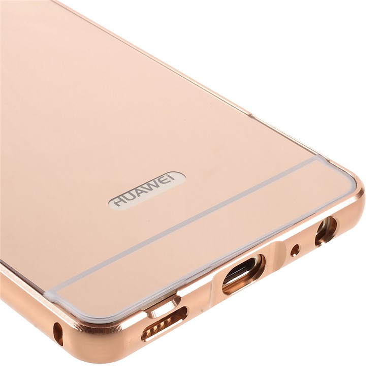 Sliding Metal Frame Plastic Case Shell for Huawei P9 - Rose Gold-7