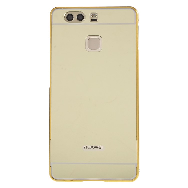 Sliding Metal Frame Plastic Shell for Huawei P9 - Champagne Gold-2