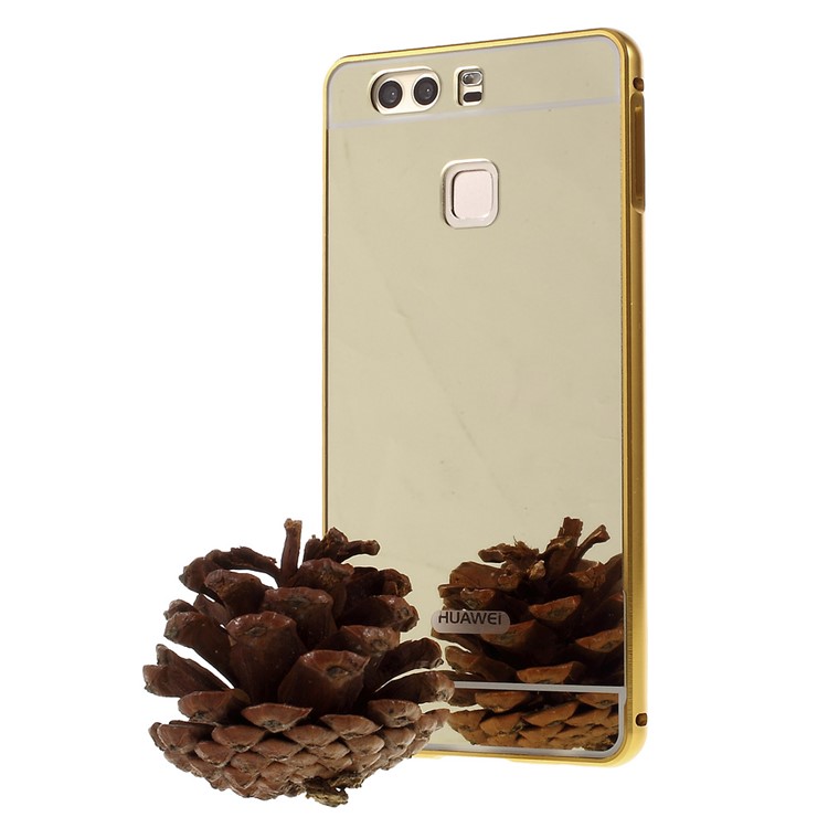 Sliding Metal Frame Plastic Shell for Huawei P9 - Champagne Gold-3