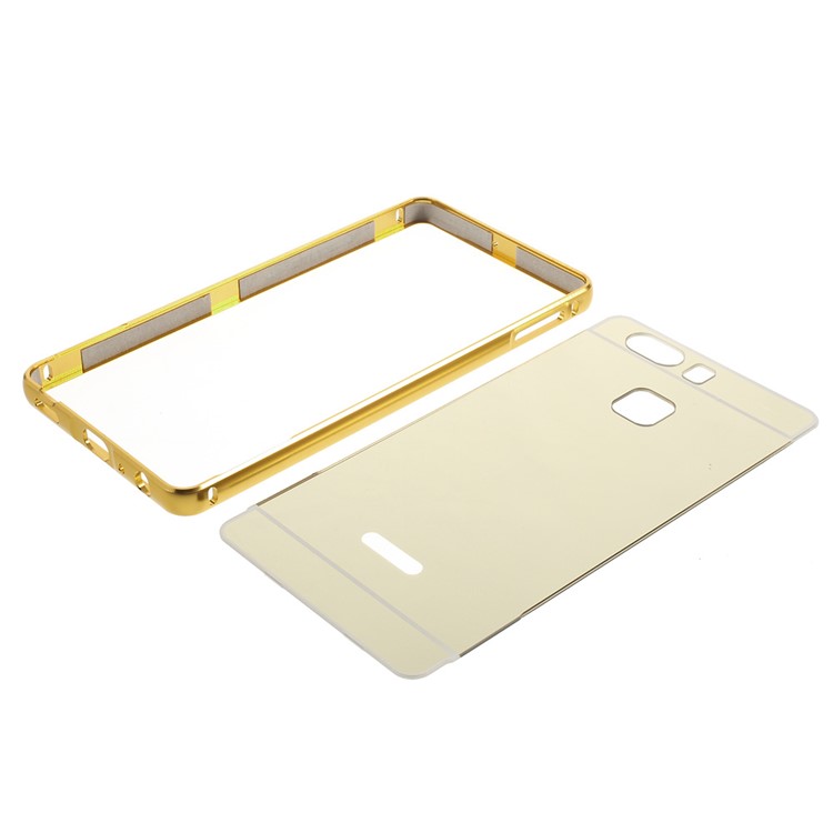Sliding Metal Frame Plastic Shell for Huawei P9 - Champagne Gold-5