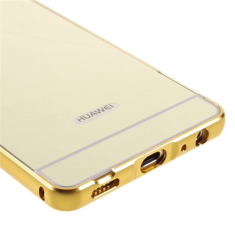 Sliding Metal Frame Plastic Shell for Huawei P9 - Champagne Gold-7