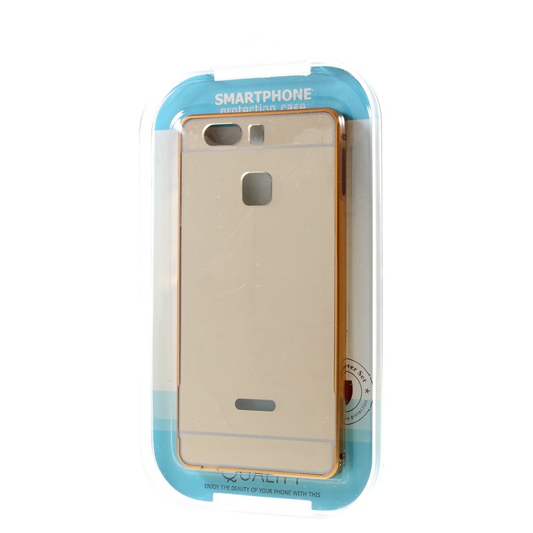 Sliding Metal Frame Plastic Shell for Huawei P9 - Champagne Gold-9