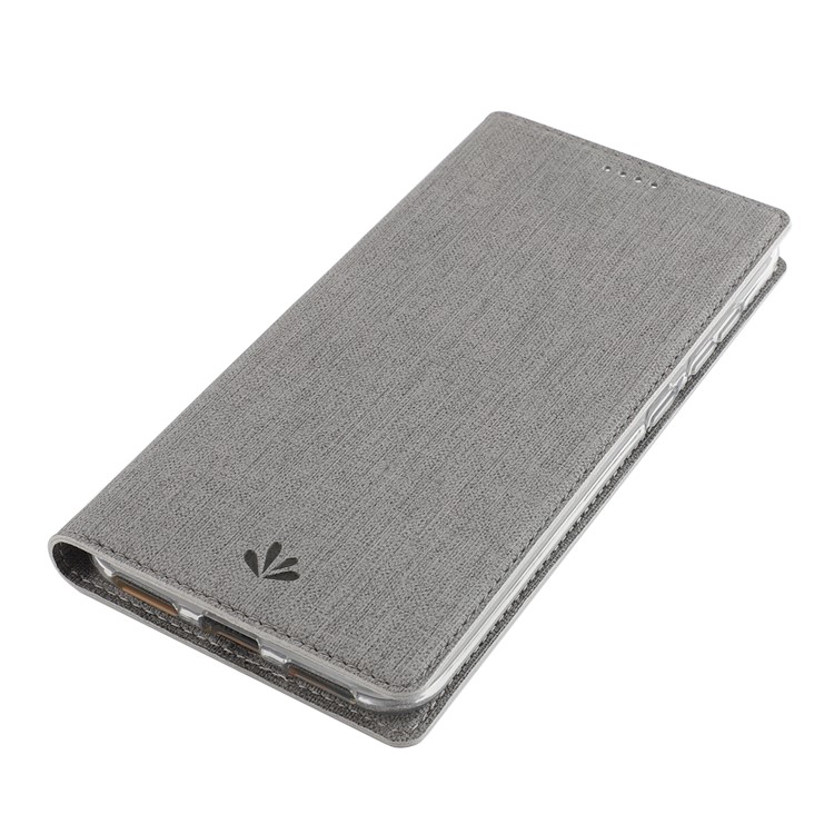 VILI DMX Cross Textre Texture Court de Cartre de Cardre Couverture Pour Huawei Y6 (2019, Avec Capteur D'empreintes Digitales) / Y6 Prime (2019) / Honor 8A - Gris