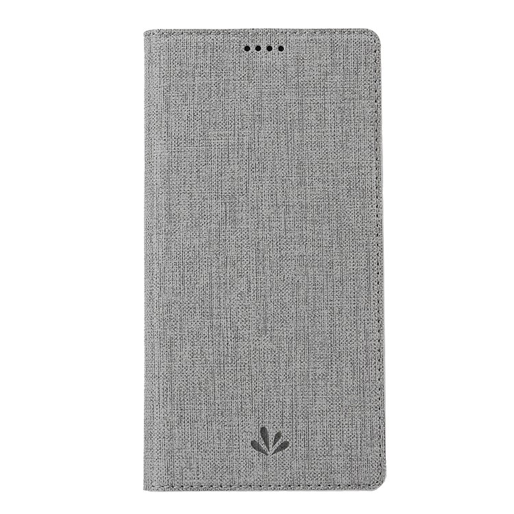 VILI DMX Cross Textre Texture Court de Cartre de Cardre Couverture Pour Huawei Y6 (2019, Avec Capteur D'empreintes Digitales) / Y6 Prime (2019) / Honor 8A - Gris