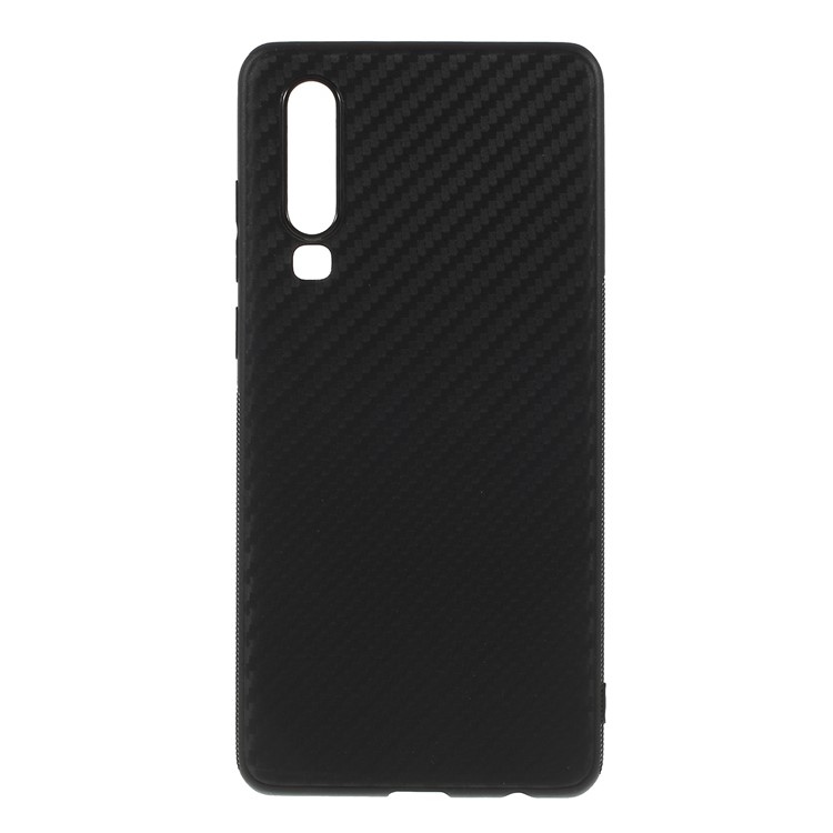 Carbon Fiber Brushed TPU Phone Shell for Huawei P30 - Black-1