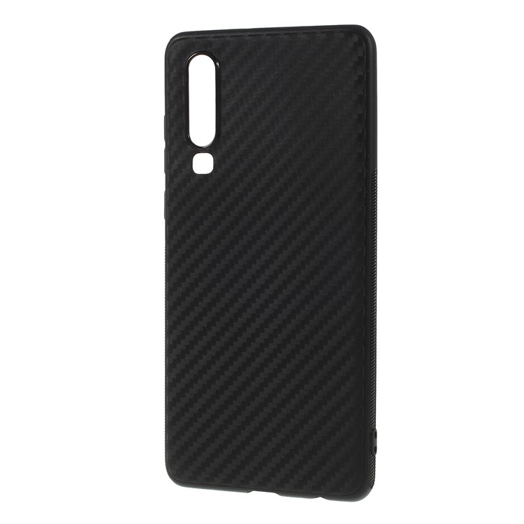 Carbon Fiber Brushed TPU Phone Shell for Huawei P30 - Black-2