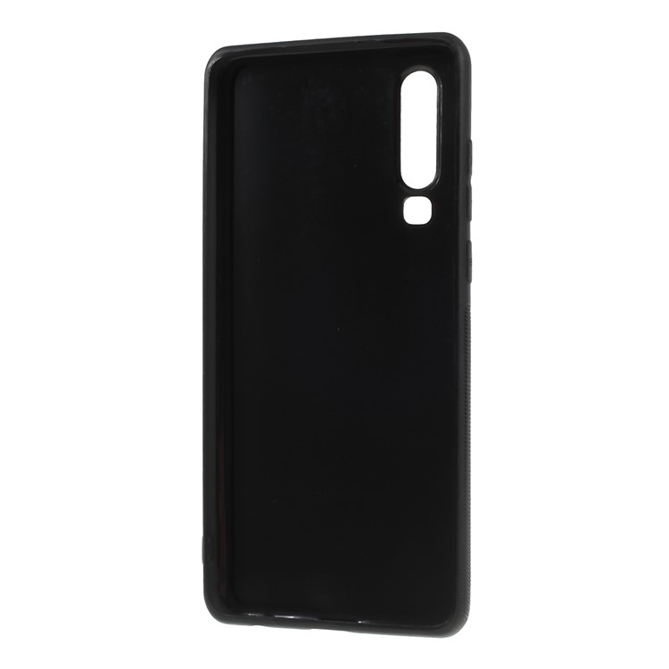 Carbon Fiber Brushed TPU Phone Shell for Huawei P30 - Black-3