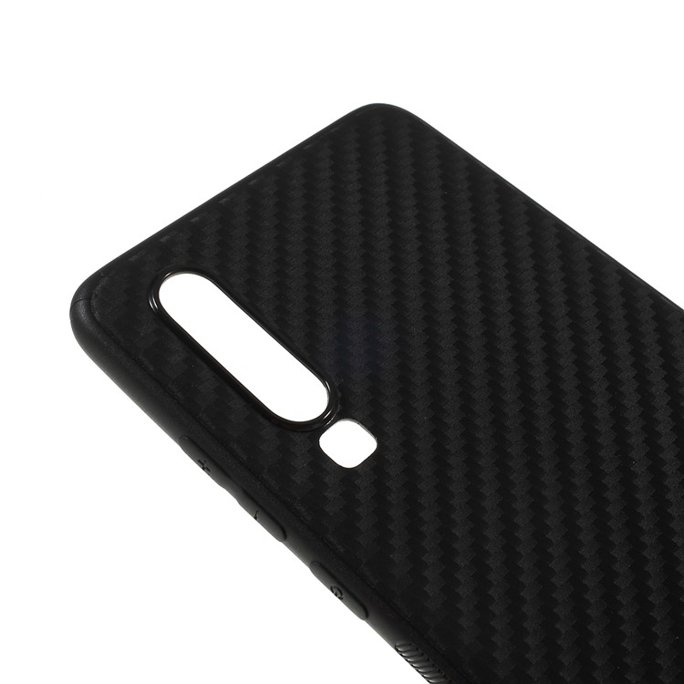 Carbon Fiber Brushed TPU Phone Shell for Huawei P30 - Black-4